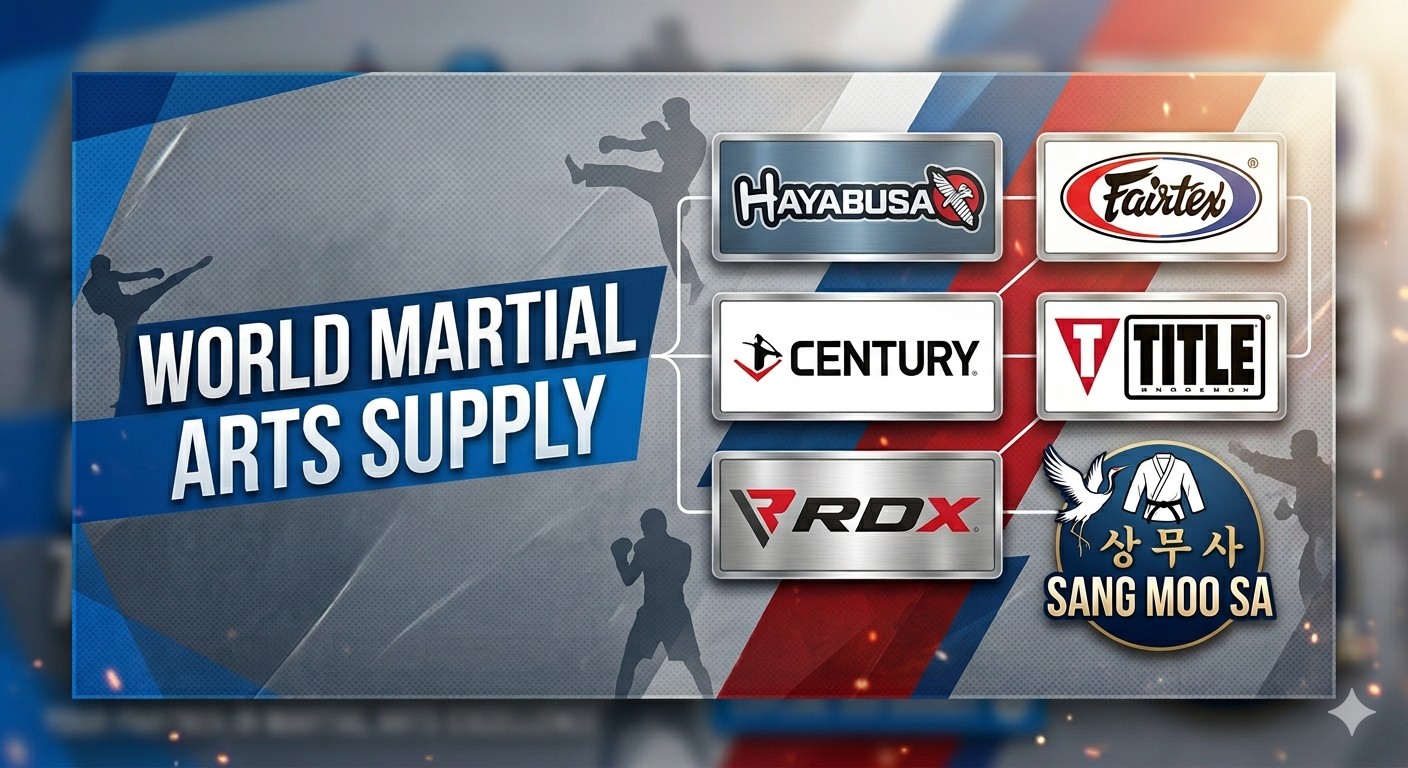 World Martial Arts Supply promotional graphic with brand logos