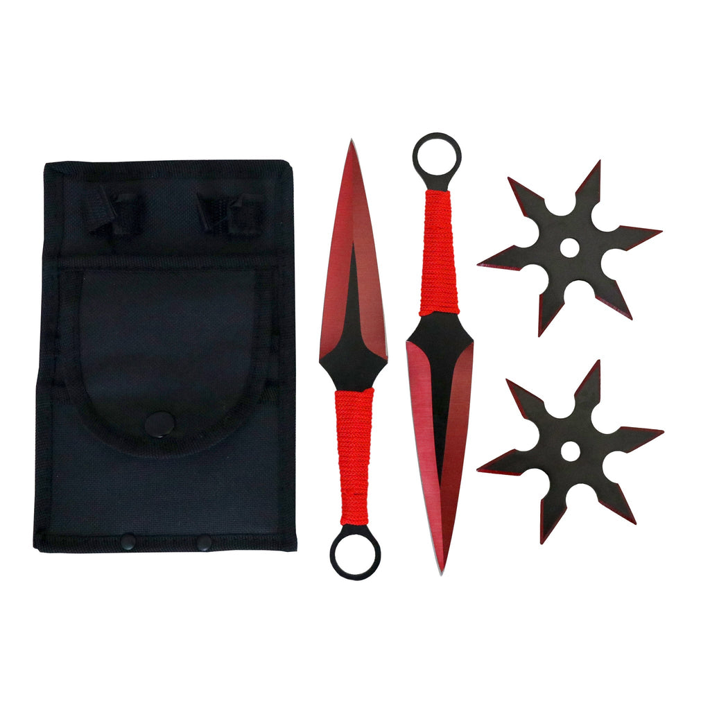Throwing Stars and Throwing Knives 4 Piece Set