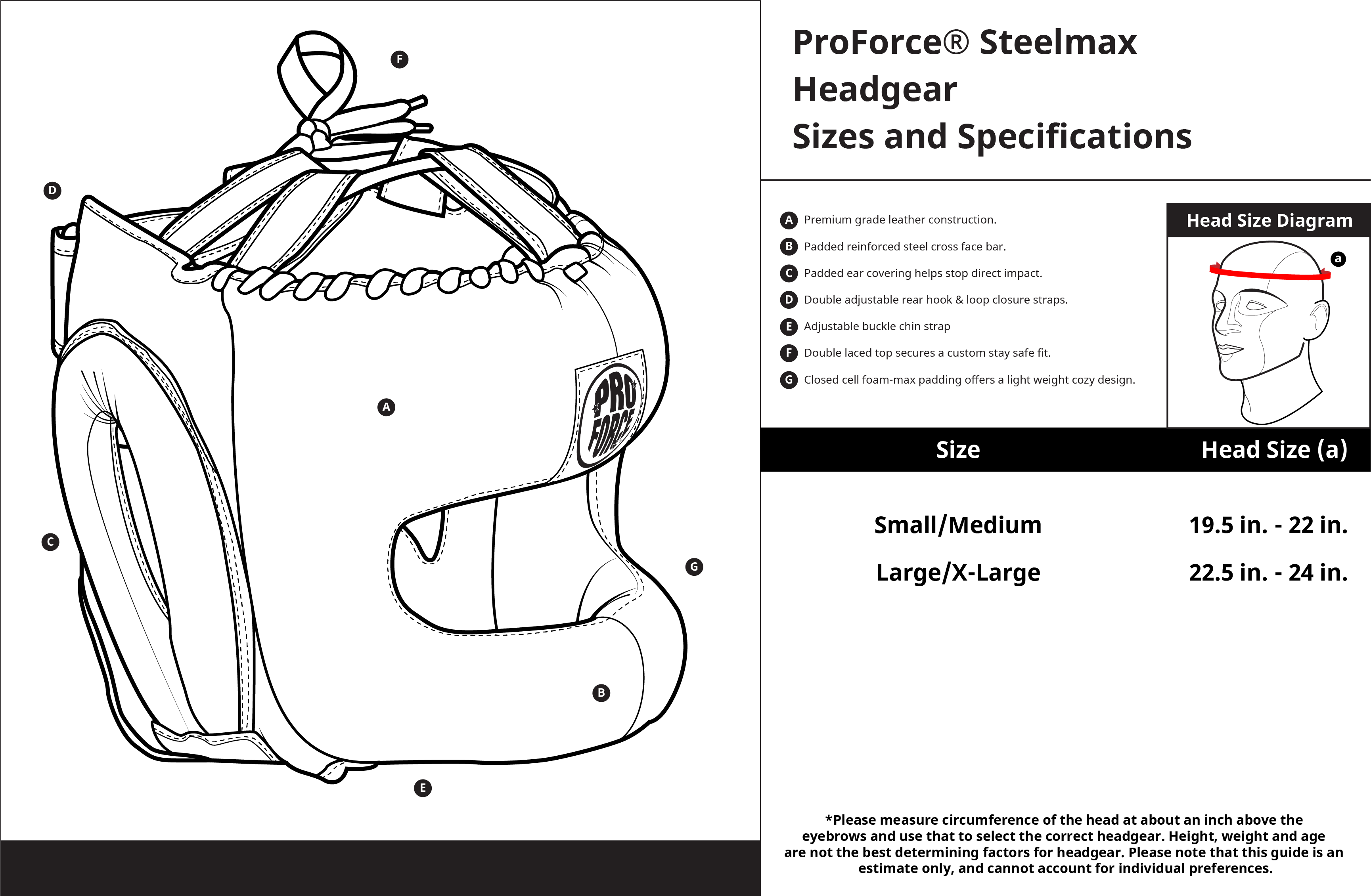 ProForce® Steelmax Champion Headgear with Reinforced Face Bar
