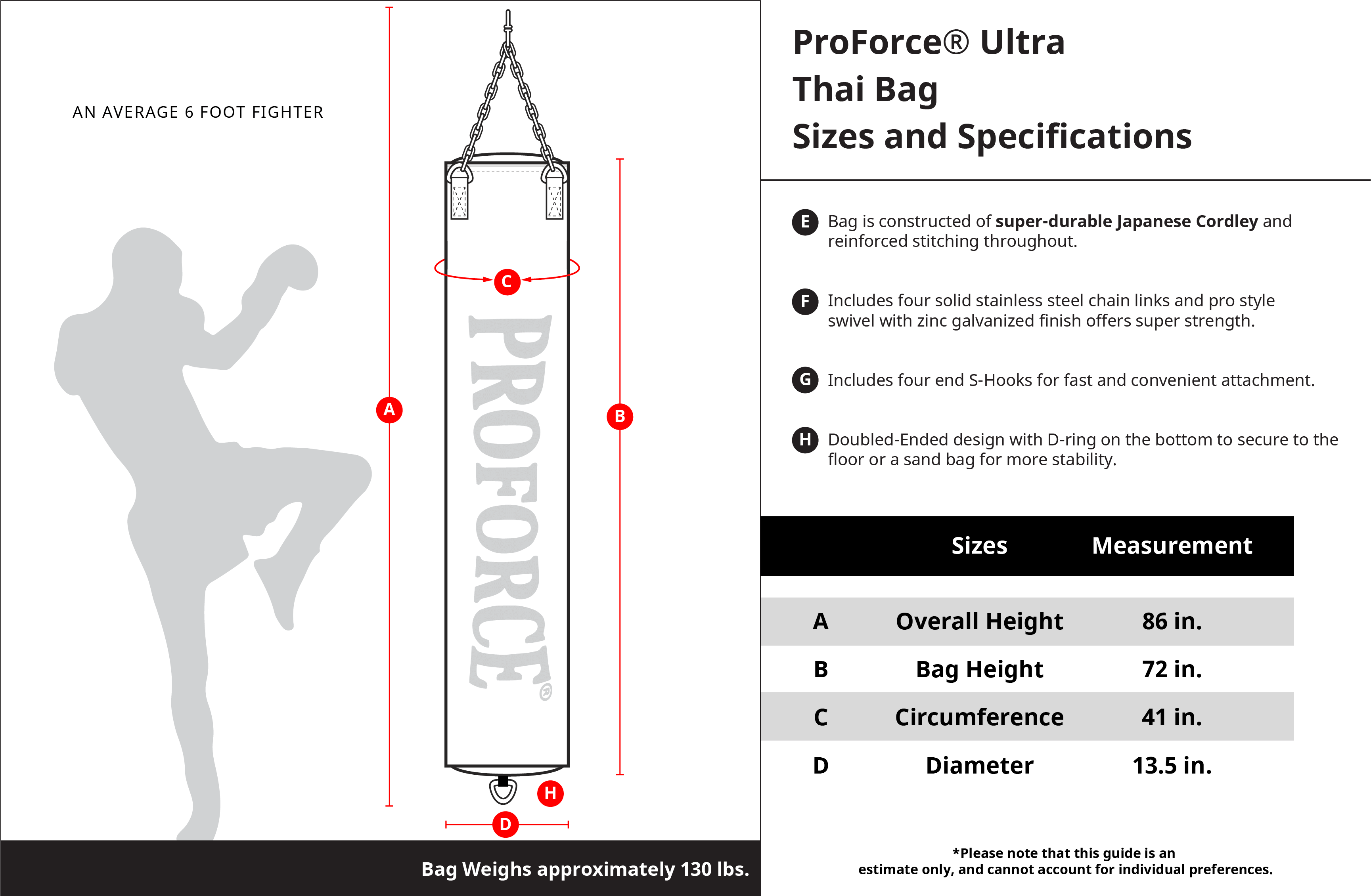 ProForce® Ultra Thai Heavy Bag